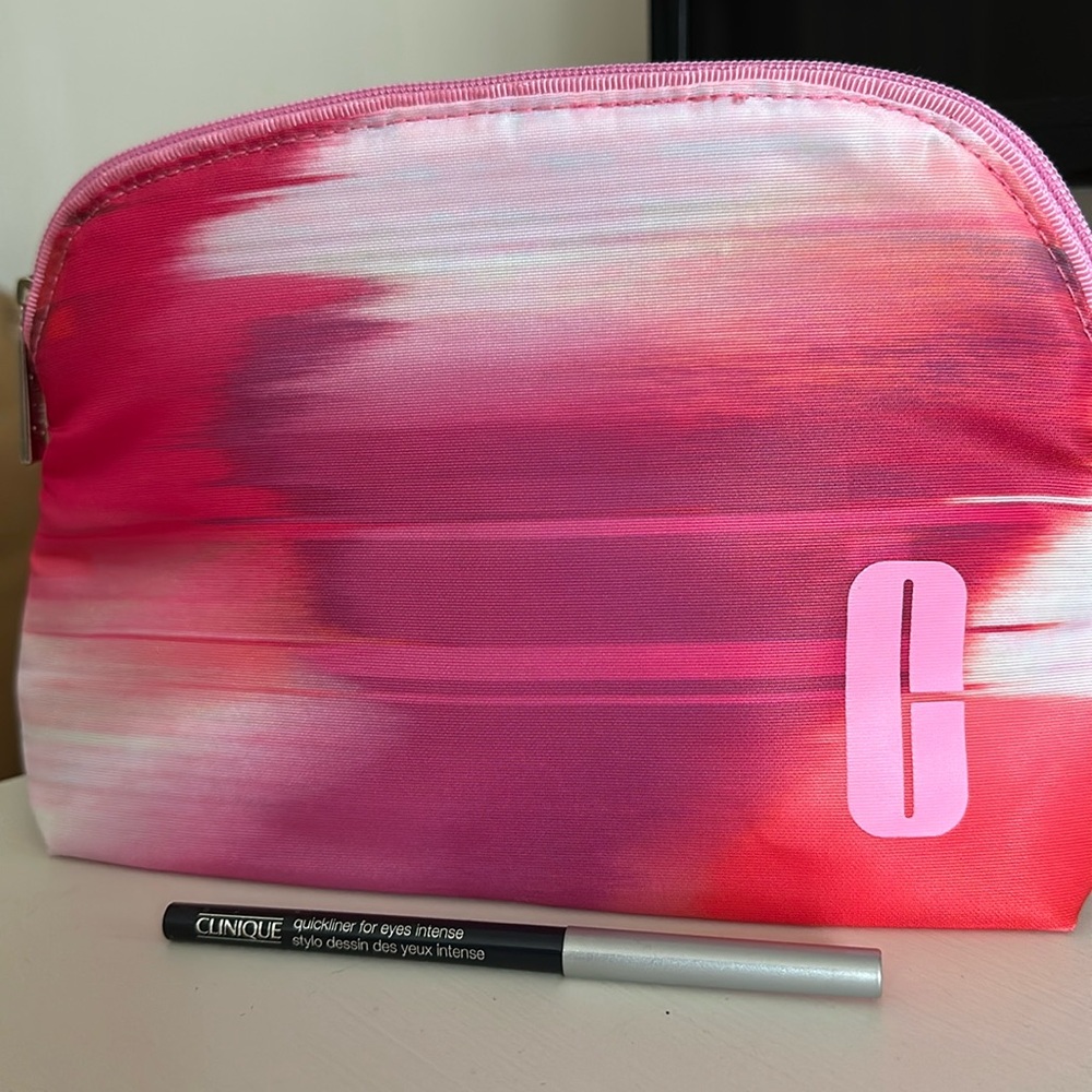 CLINIQUE Make-Up Bag and Quickliner for Eyes Intense Black